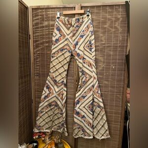 Striped Bell Bottoms Jeans Vintage inspired